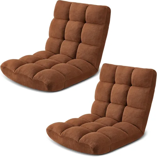 Vista 17 de Silla plegable para juegos de suelo de 14 posiciones, acolchada y ajustable, con algodón transpirable y terciopelo coral agradable a la piel