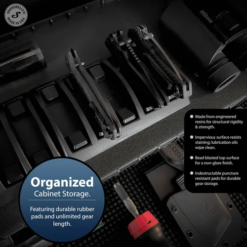Vista 4 de EDC - Estante para cuchillos - Bandeja organizadora de equipo EDC - Soporte para cuchillos y accesorios (negro)
