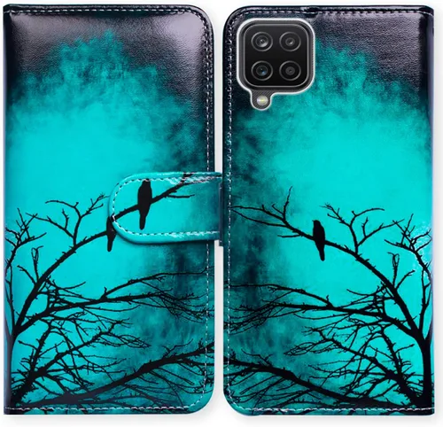 Bcov Funda para Galaxy A12, funda de cuero con tapa y soporte para ranura para tarjeta y soporte para Samsung Galaxy A12 2021