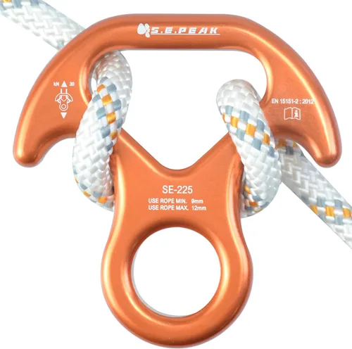 Vista 11 de 30kN/35kN/40kN Rescate Figura 8 Descender Engranaje de escalada Equipo de descenso Dispositivo de rappeling de placa de aparejo para escalada