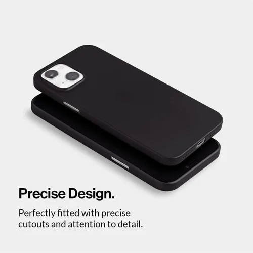 Vista 6 de totallee Funda delgada para iPhone 15 Plus, la más delgada, minimalista, para Apple iPhone 15 Plus (2023) (negro escarchado)