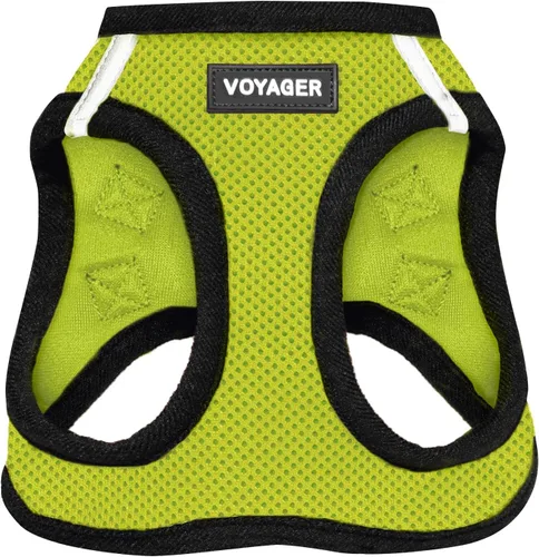 Vista 25 de Best Pet Supplies - Arnés de malla para todo tipo de clima, reflectante, antitirones, para perros y gatos pequeños y medianos, con velcro, hebilla