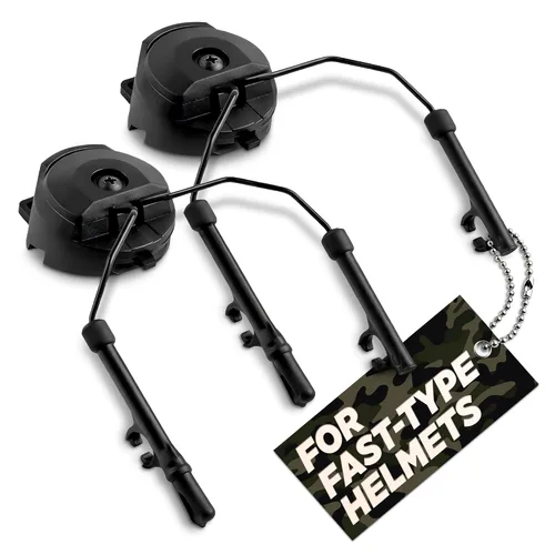 Adaptador de riel ARC para auriculares tácticos – Compatible con Peltor Comtac II/III, Earmor M31/M32, Sordin – Se ajusta a cascos FAST, MICH, EXFIL