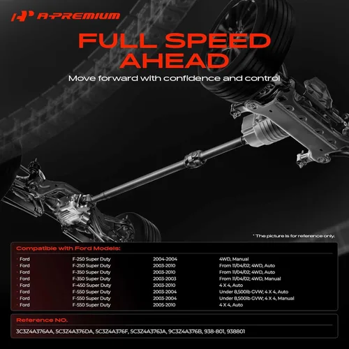 Vista 2 de A-Premium [41.5 pulgadas de longitud] Eje de transmisión delantero completo Eje de hélice Conjunto de eje de transmisión compatible con Ford F-250