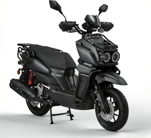 Vista 8 de Mokuo Fundas para empuñaduras de motocicleta para Yamaha Zuma 125 2022 Negro
