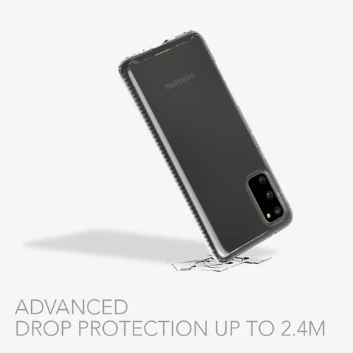 Vista 4 de tech21 Pure Clear - Funda para teléfono Galaxy S20 5G, propiedades antimicrobianas higiénicamente limpias contra gérmenes con protección contra