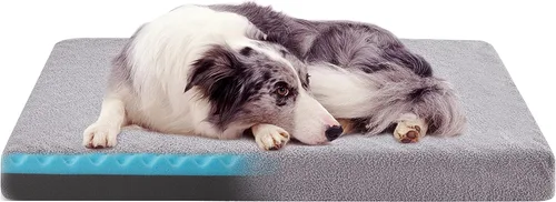 Vista 21 de Cama de Espuma Viscoelástica para Perros Medianos, Camas Refrescantes para Perros Medianos, Cama Ortopédica Lavable para Mascotas para Jaula