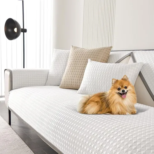 Vista 12 de OTOB Cooling Dog Couch Cover Ice Silk Fabric, Washable Non Slip Furniture Protector Sofa Slipcover, Soft Pet Friendly Cooling Mat, 3D Bionic