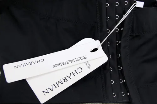 Vista 6 de Charmian - Top de bustier para mujer con tirantes de espagueti de piel sintética corta