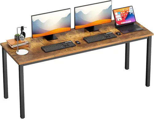 Vista 63 de DlandHome Escritorio pequeño para computadora de 31.5 pulgadas, mesa de escritura para espacios pequeños, mesa de estudio, escritorio para Negro