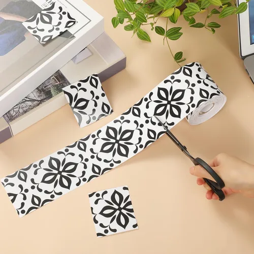 Vista 4 de PerKoop 2 rollos de 131 pies de borde decorativo para tablón de anuncios para aula, borde de papel blanco para decoración de regreso a clases