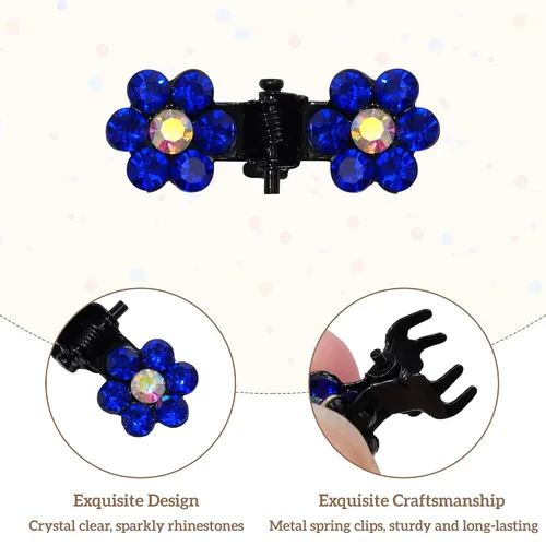 Vista 3 de CÉLLOT 96 piezas de flequillo para el pelo de niñas pequeñas, mini pinzas para el cabello, accesorios para el cabello para niñas, adolescentes