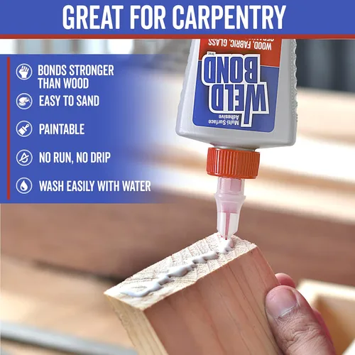 Vista 5 de Pegamento adhesivo no tóxico para múltiples superficies. Se adhiere a la mayoría de cualquier cosa. Galón de pegamento para pegamento de madera
