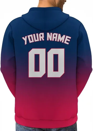 Vista 98 de Custom Baseball Gradient Hoodies-Personalized Name Number Pullover Hooded Sweatshirts Fans Gift for Men,Women,Youths