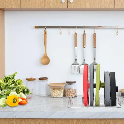 Vista 6 de Tapa protectora contra salpicaduras de microondas, cubierta de vidrio con silicona plegable para cubiertas de platos de 8.5 pulgadas, color negro