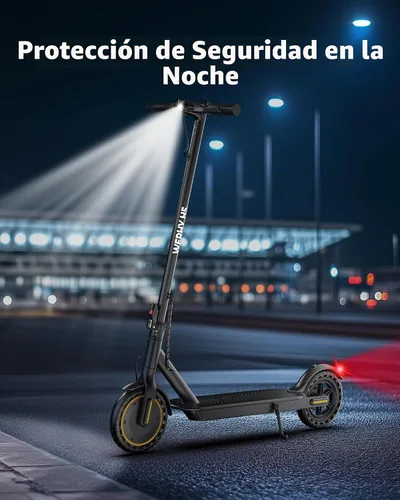 Vista 8 de WERHY Scooter eléctrico, motor potente de 350 W/500 W y neumático de 8.5 Amarillo-gris