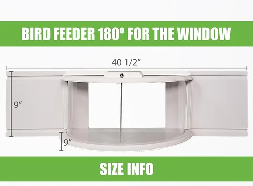Vista 3 de Comedero para pájaros con ventana con vista de 180° desde el interior de tu hogar, accesorios de césped artificial y bebedero, está diseñado