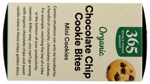 Vista 3 de 365 by Whole Foods Market, Bocaditos de galletas con chispas de chocolate orgánico, 6.3 onzas
