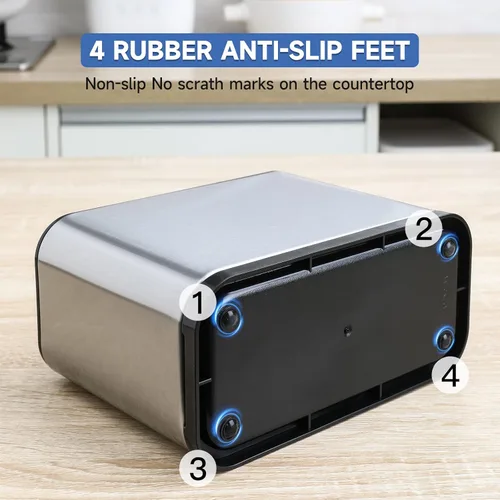 Vista 8 de Stainless Steel Utensil Holder for Kitchen Counter Utensil Crock with 4 Compartments Utensil Caddy for Party Countertop Metal Flatware Organizer