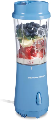 Vista 15 de Hamilton Beach Portable Blender for Shakes and Smoothies,14 Oz BPA Free Travel Cup & Lid,Durable Stainless Steel Blades,Personal Smoothie Blender,2