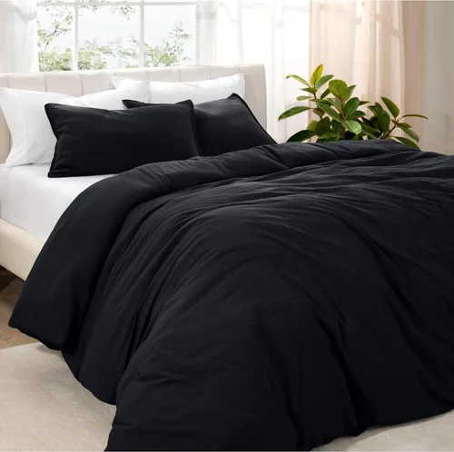 Vista 9 de Bare Home - Juego arenado de funda de edredón de gran tamaño para cama Queen – colección 1800 Premium – Funda fresca de edredón – Fundas de edredón