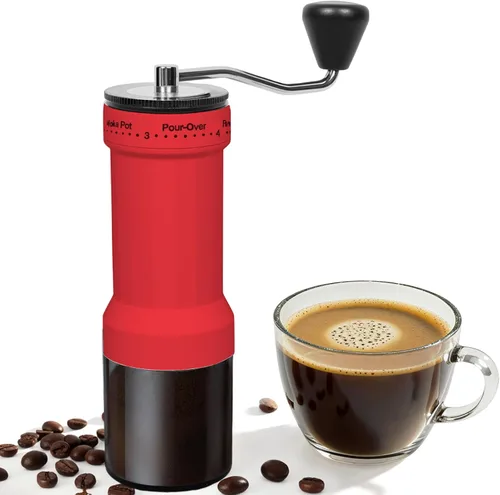 Vista 11 de Primer molinillo de café manual de gran capacidad de 60g del mundo, molinillo de café portátil de mano con 40 configuraciones ajustables, molinillo