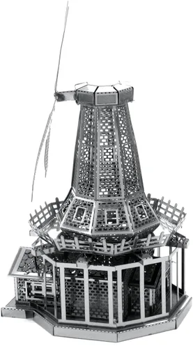 Vista 3 de Metal Earth Molino de viento 3D Kit de modelo de metal Fascinaciones