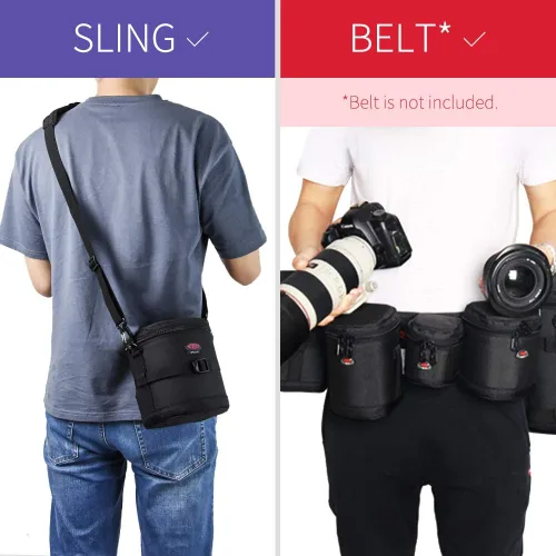 Vista 6 de Funda para lente de cámara DSLR, compatible con Canon Nikon Pentax Sony Olympus Panasonic y otras lentes de cámara