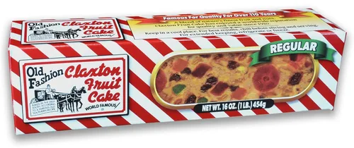 Vista 13 de Pastel de frutas Claxton de estilo antiguo - 1 libra. Receta oscura - Envuelto para mantener la frescura en nuestra caja Claxton característica