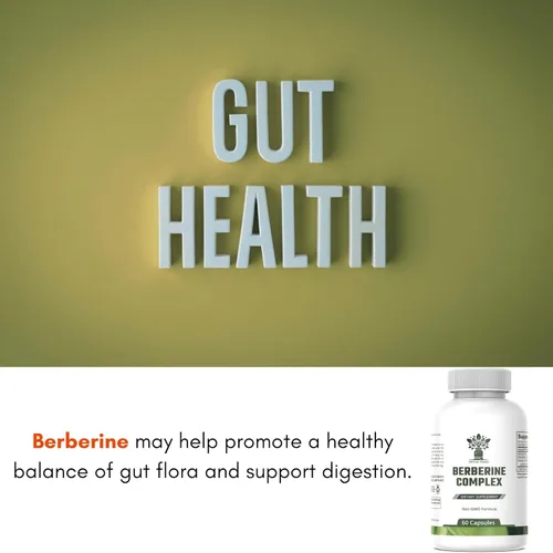 Vista 8 de Suplemento de berberina con extracto de melón amargo y extracto de hoja de banaba - 1000 mg de berberina HCL para el sistema inmunológico - Control