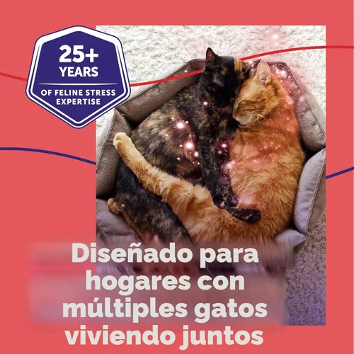 Vista 6 de FELIWAY MultiCat - Kit de iniciación de difusor de feromonas calmante enchufable para gatos de 30 días, 48ml (1.6 fl oz) - Ayuda a reducir