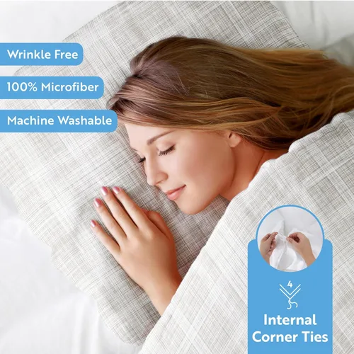 Vista 29 de Linen Market Funda de edredón individual para cama individual – Experimenta una comodidad similar a un hotel con una suavidad inigualable