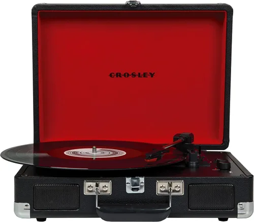 Vista 26 de Crosley CR8005F-GF Cruiser Plus - Tocadiscos de vinilo vintage de 3 velocidades con Bluetooth y maleta con altavoces integrados, diseño floral
