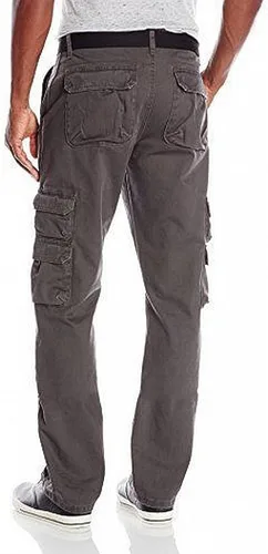 Vista 2 de Wrangler Authentics pantalones cargo de sarga rectos holgados de primera calidad para hombre