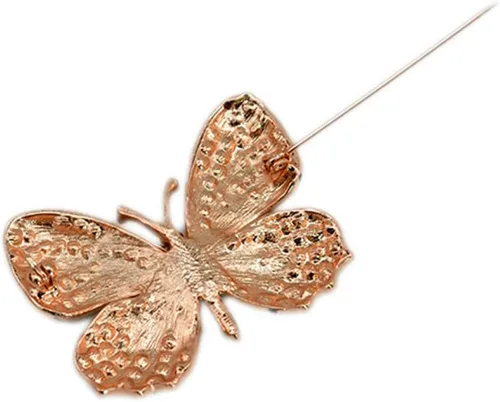 Vista 3 de Reizteko Broche de diamantes de imitación de cristal de mariposa alada