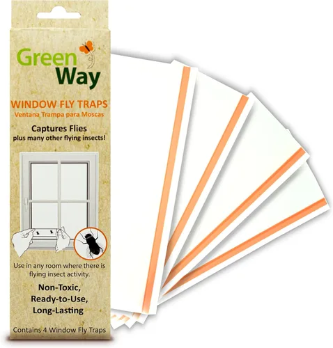 Greenway - Trampas adhesivas para moscas de ventana, para mosquitos y moscas, control de moscas no tóxico, seguro para niños y mascotas, perfecto