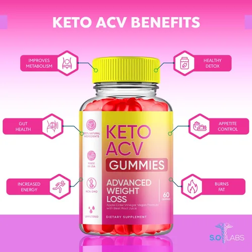 Vista 5 de S.O Labs Gomitas Keto ACV para pérdida de peso avanzada, gomitas Keto ACV, gomitas Keto ACV avanzadas, gomitas cetogénicas ACV para pérdida