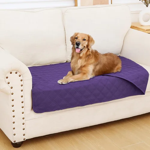 Vista 62 de Smiry Funda impermeable para cama de mascota, suave y lavable, para cama, sofá, reversible, perros pequeños, medianos, grandes, gatos, diseño