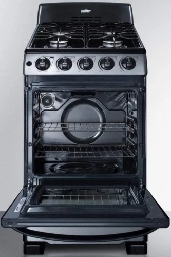 Vista 3 de Summit Appliance PRO201SS - Gama de gas de 20 pulgadas de ancho en acero inoxidable con encendido electrónico (parque), luces indicadoras