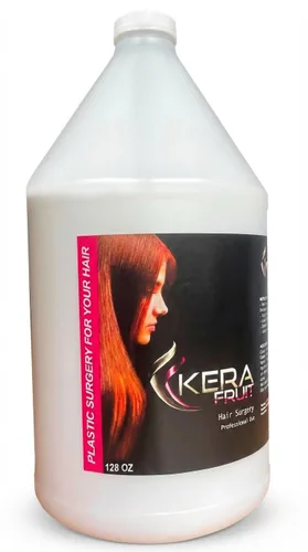 Vista 8 de Kera Fruit Cirugia Capilar - Kit de tratamiento de cabello brasileño de 8 onzas, antiencrespamiento, reducción de volumen y sistema de hidratación