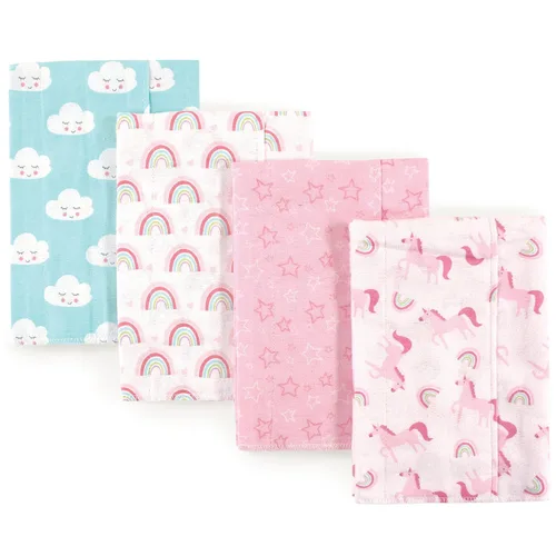 Luvable Friends - Paños/toallias de franela para eructos unisex para bebé, Paños de franela de algodón., talla única Arcoíris