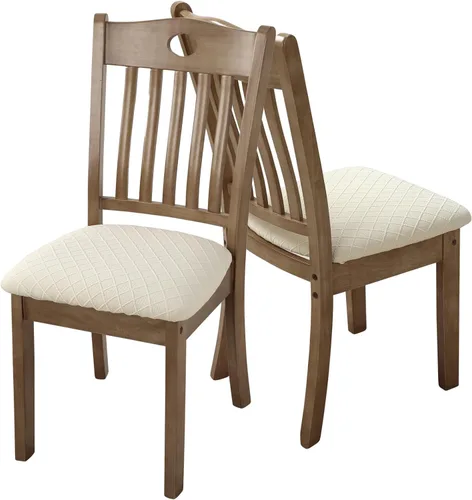 Vista 7 de YISUN Fundas elásticas para asiento de silla de comedor, fundas de asiento extraíbles y lavables para asiento de cocina, fundas de cojín protectoras