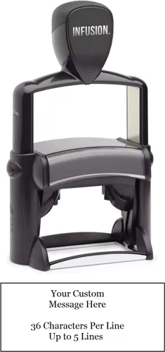 Vista 8 de Infusion Sello de goma autoentintado con texto personalizado, elige entre 16 colores, 1.00 x 1.625 pulgadas