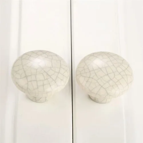 Vista 3 de 6 pomos redondos de cerámica para puerta, estilo vintage, Shabby Chic para cajones de armario