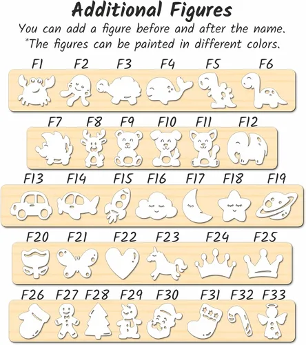 Vista 5 de Rompecabezas de madera personalizado con nombre de bebé, rompecabezas de nombre personalizado, juguetes educativos para niños pequeños, juguetes