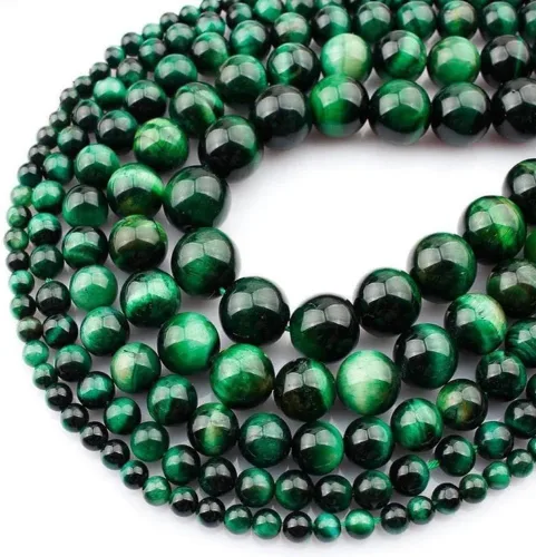 Vista 12 de Zenkeeper 116 piezas cuentas de piedra de sangre africana para hacer joyería 6 MM cuentas sueltas de piedras preciosas de sangre africana