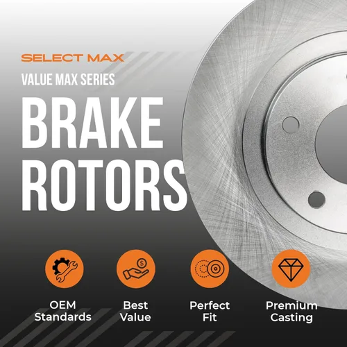 Vista 2 de Max Advanced Brakes Rotores de freno delanteros compatibles con 2007-2009 2010 2011 2012 2013 2014 2015 2016 2017 2018 2019 2020-2023 Nissan Altima