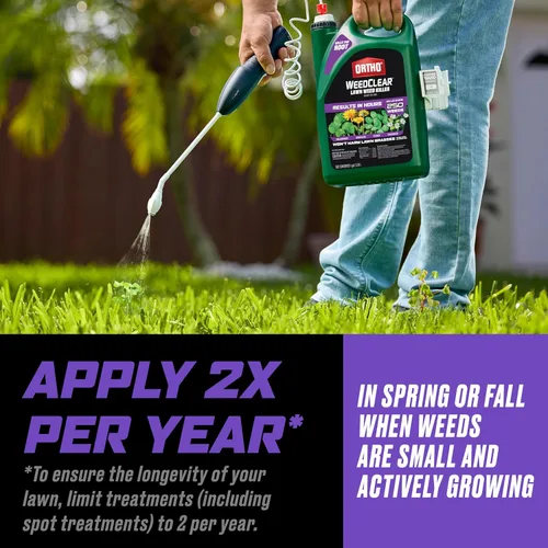 Vista 7 de Ortho WeedClear Herbicida para Césped Listo para Rociar3, Mata Diente de León y Trébol, 32 fl. oz., Paquete de 2