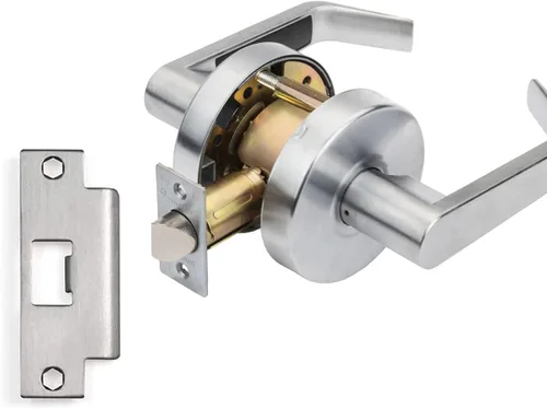 Vista 8 de Dynasty Hardware Cerradura de puerta de aula con llave, compatible con ADA, mango de bloqueo resistente de grado 2 para escuela, aula o Negro