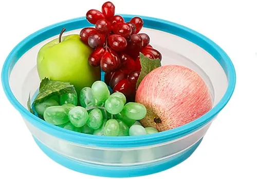 Vista 3 de Cubierta plegable para salpicaduras de microondas, cubierta de plato de microondas con ventilación de vapor, silicona y plástico sin BPA